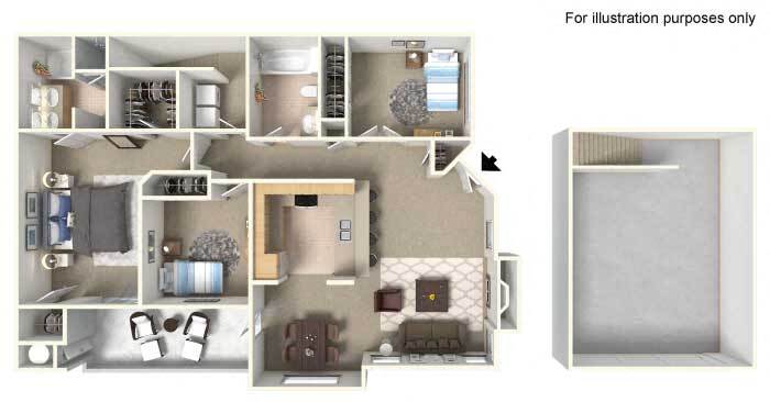 Floor Plan - PLAN D + 2 Car Garage
