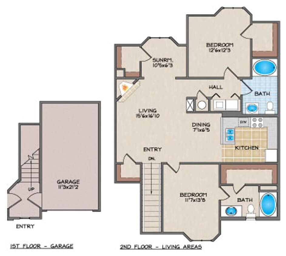 Floor Plan - 2x2G