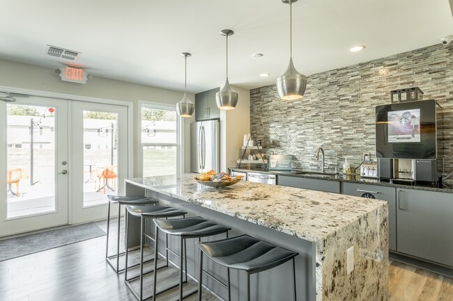 Clubhouse Kitchen at Hawthorne at Lily Flagg in Huntsville, AL - Hawthorne at Lily Flagg