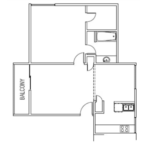 Floor Plan - One Bedroom Premium