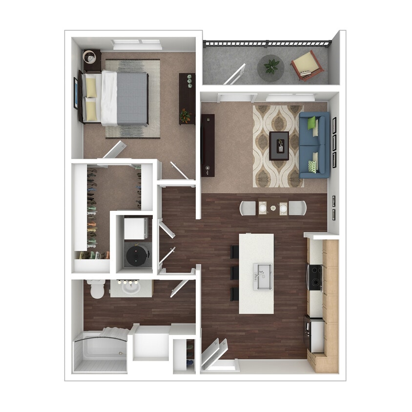 A1 3D Floor Plan - A1