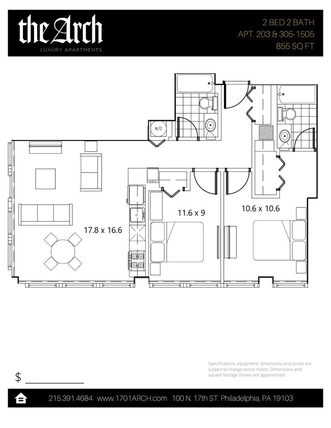 Floor Plan - 2 Bedroom/2 Bath - 05 Layout