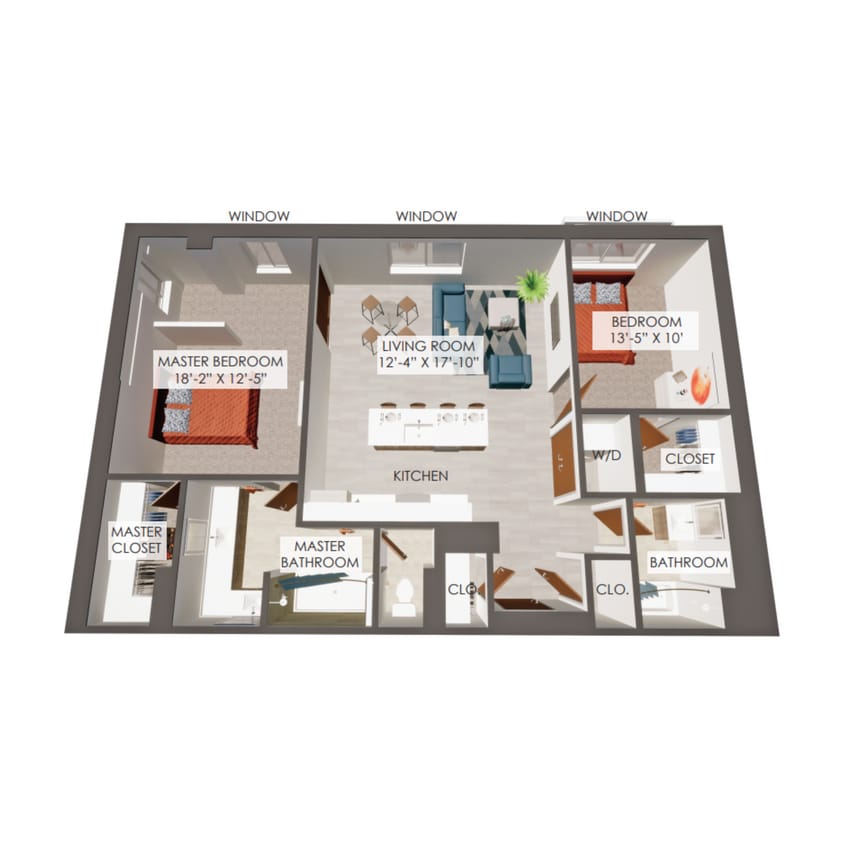 2Bed/2Bath - 2A