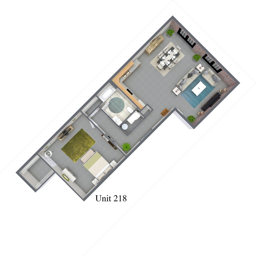 Floor Plan - 1x1 Sp 6