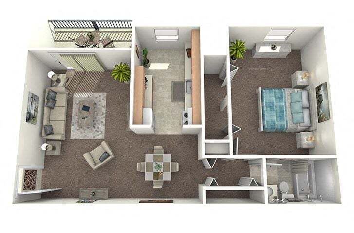 Floor Plan - 1 Bedroom