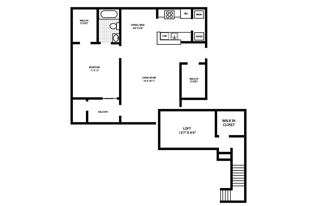 Floor Plan - The Oakwood Loft