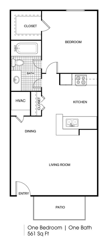 FP_Timber Ridge_561 SF.jpg - 1 bedroom 1 bath