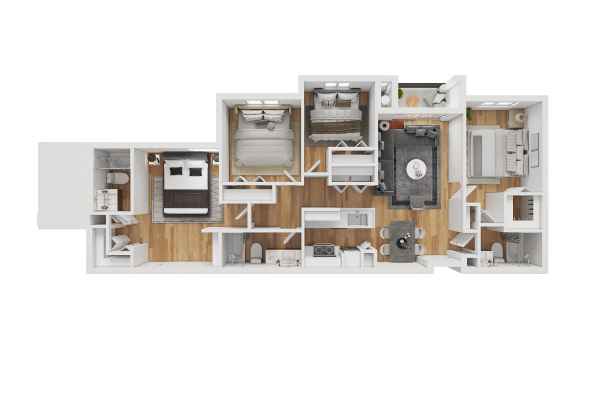 Floor Plan - 4BD, 3BTH D1