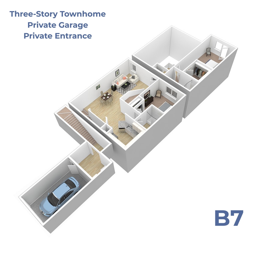 Floor Plan - B7 w/attached garage