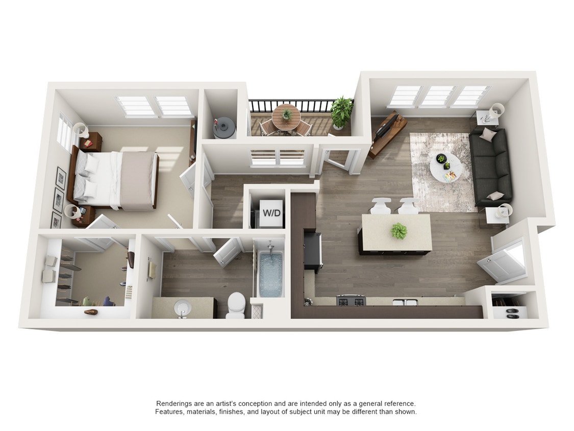 Floor Plan - One bedroom floor plan A