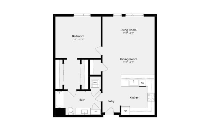 Floor Plan - 1B-G