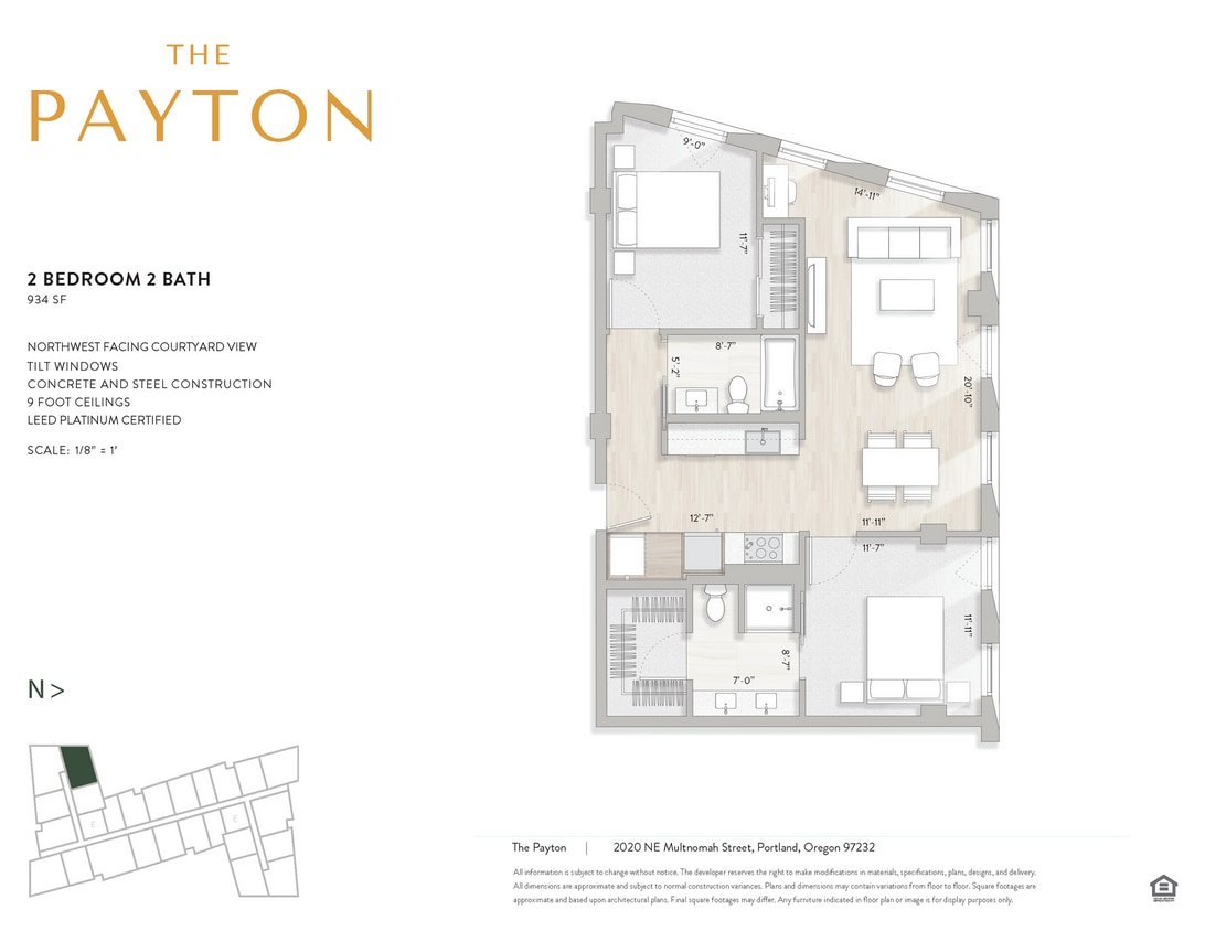 Floor Plan - 2x2 Classic