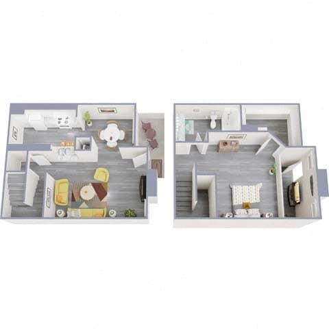 Floor Plan - 1 Bedroom x 1 Bath F