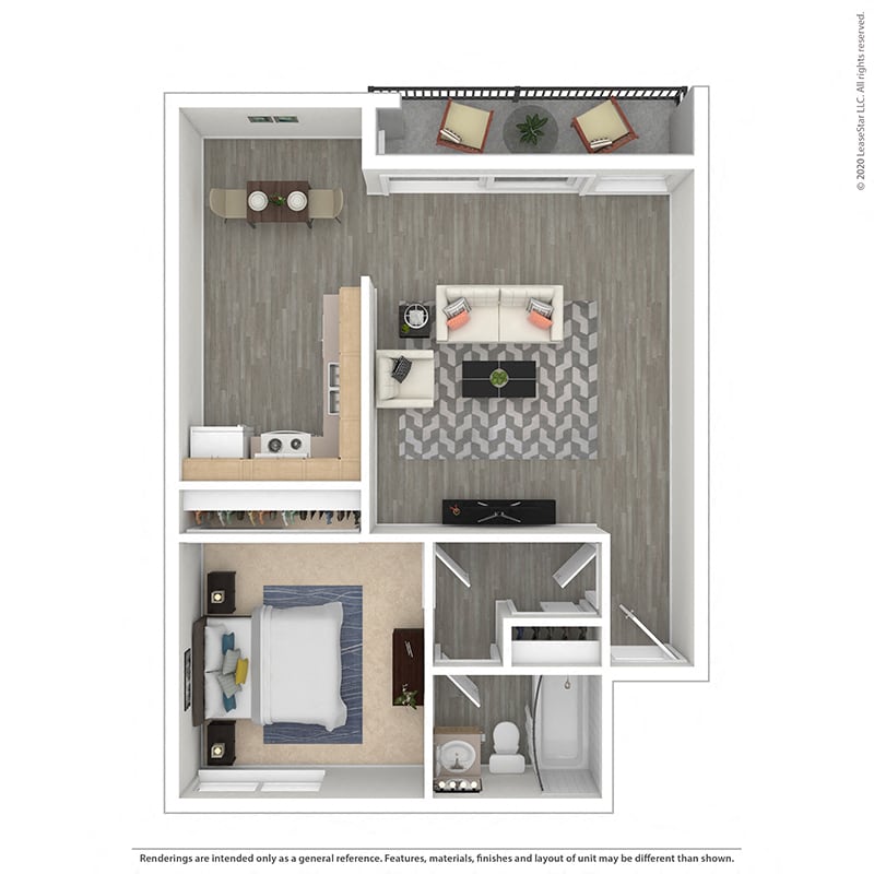 Floor Plan - OneBedroom-PlanC