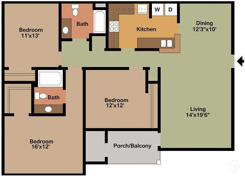 Floor Plan - Three Bedroom