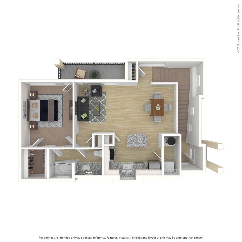 One bedroom apartment in Pflugerville, Texas. - C1
