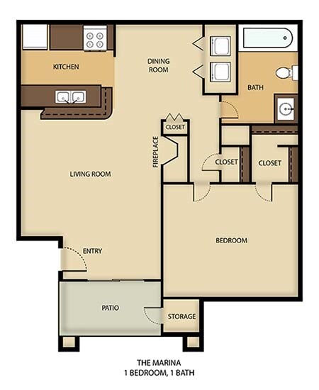 1BR/1BA - Marina (Lower Unit)