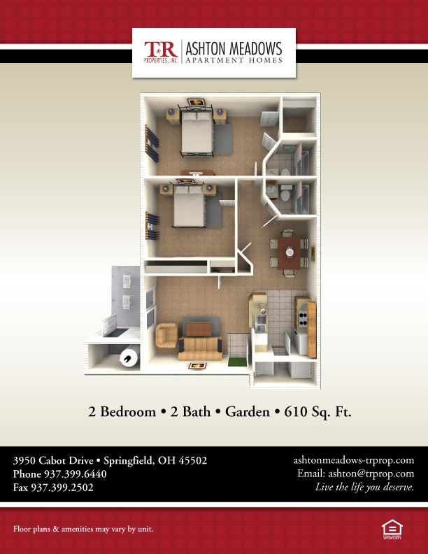 2BR/2BA - The Iris