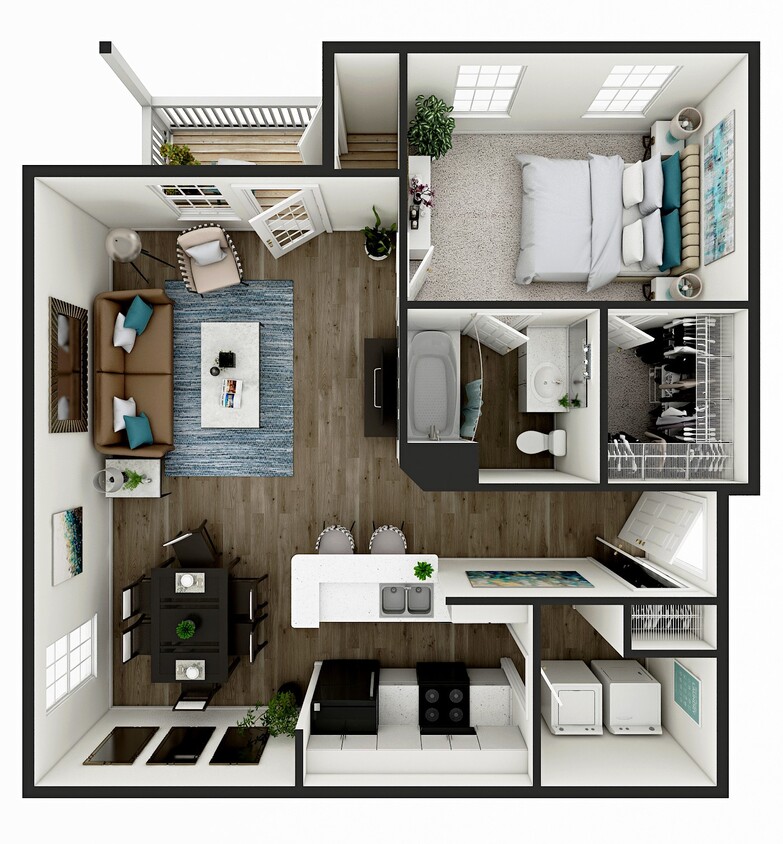 Floor Plan - 1 Bedroom