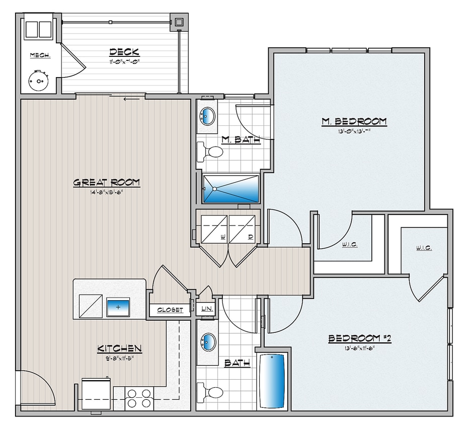 Cambria Phase 1, 2 Bedroom 2 Bath - 2 Bedroom 2 Bathroom