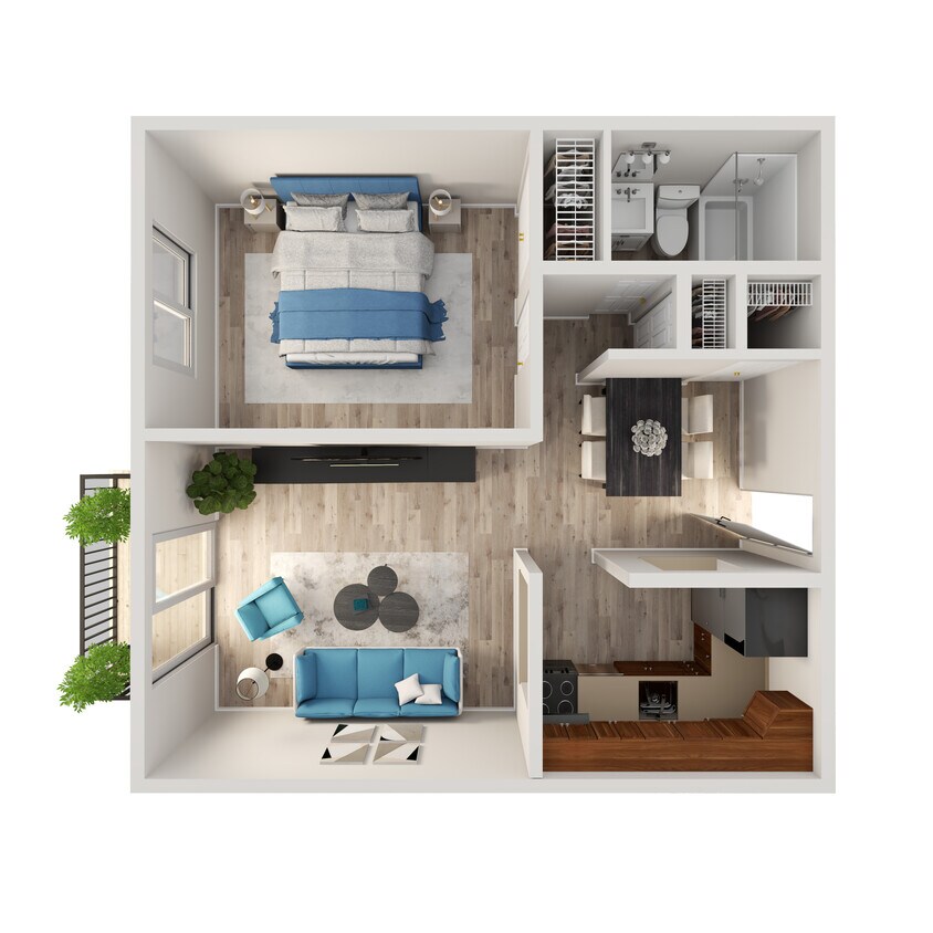 Floor Plan - 1 Bedroom