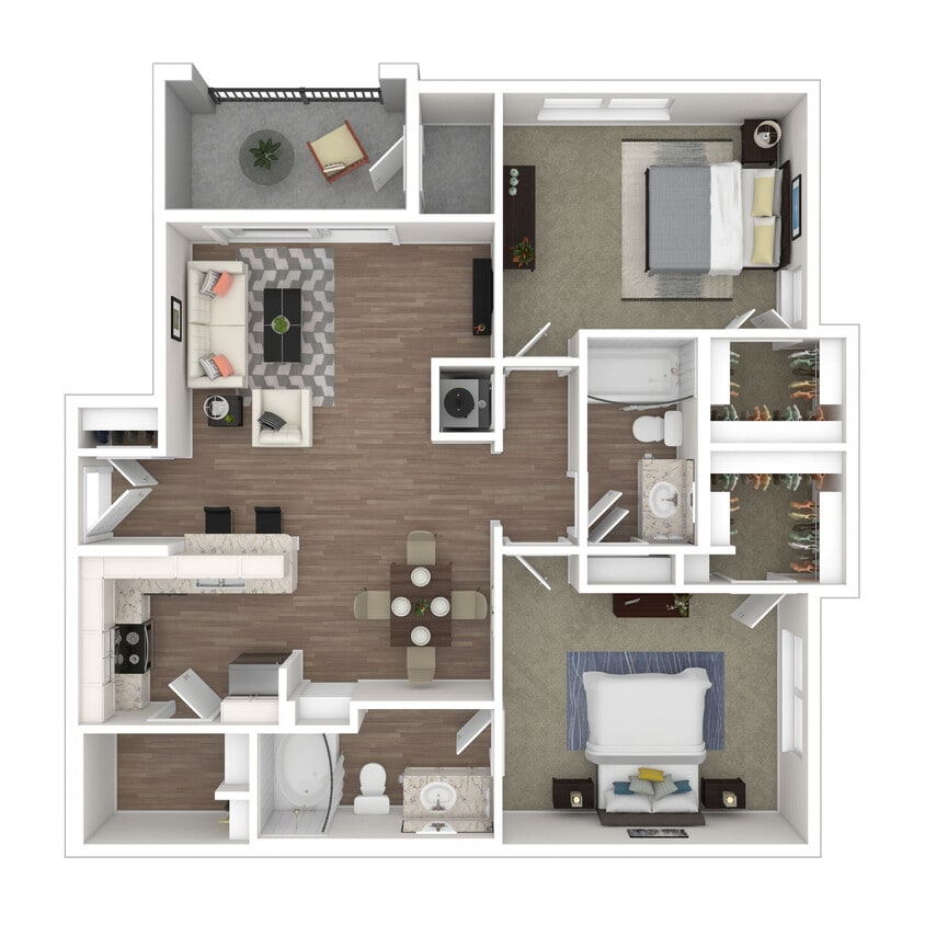 Floor Plan - 2x2 Upgrade