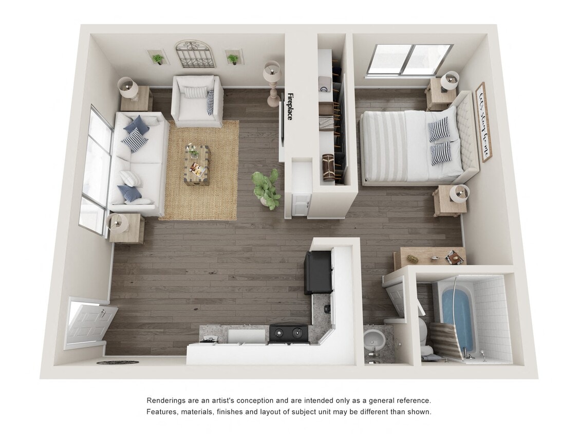 Floor Plan - One Bedroom B
