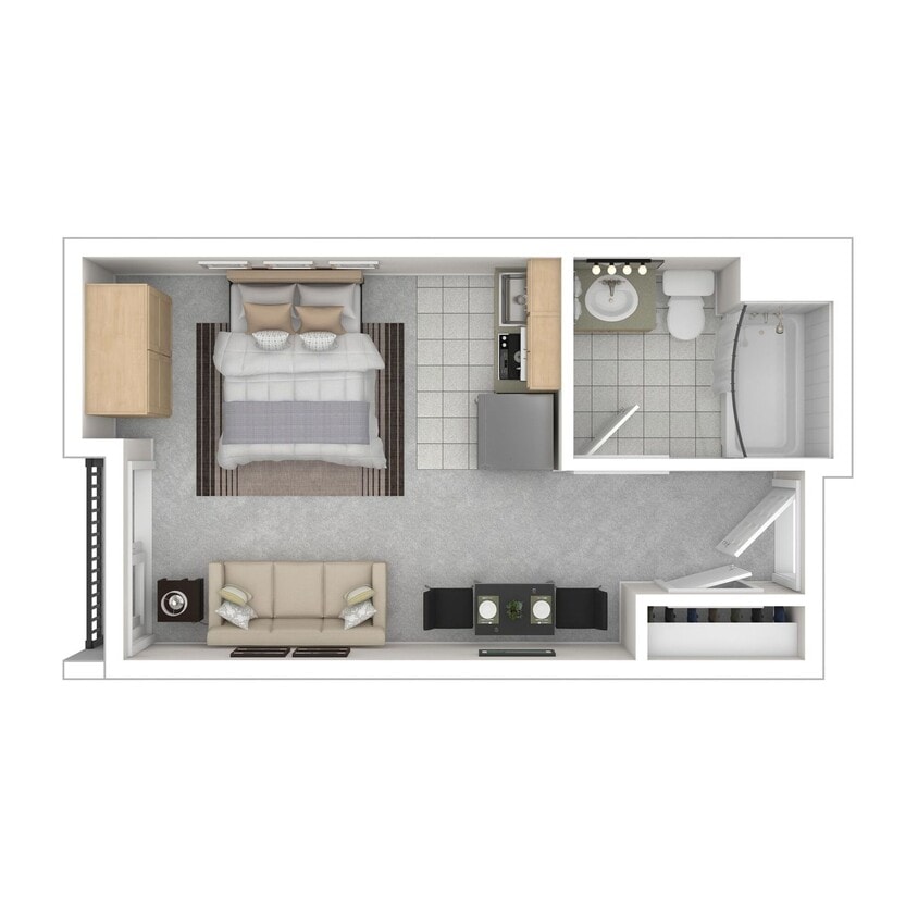Floor Plan - Vivo Living - Large Studio