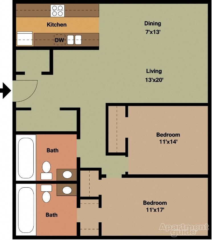Floor Plan - 2 Bedroom - 09 Tier
