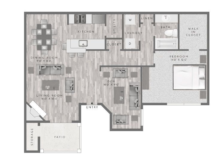 Floor Plan - A1 - 1X1D
