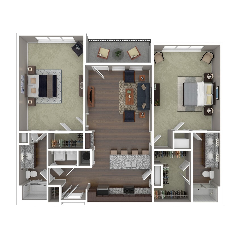 B3 3D Floor Plan - B3