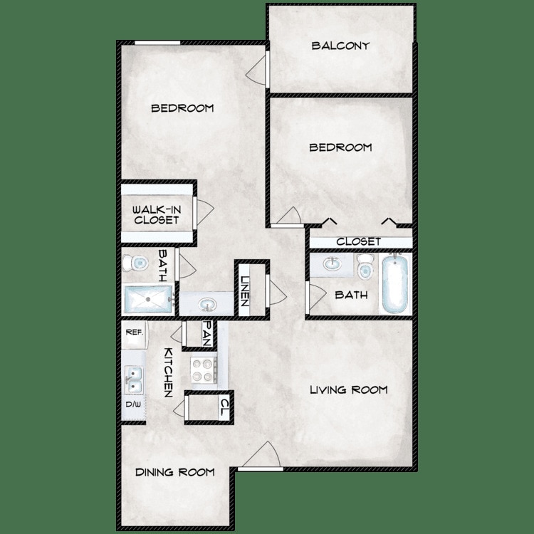 Floor Plan - 2 BR B-2	
