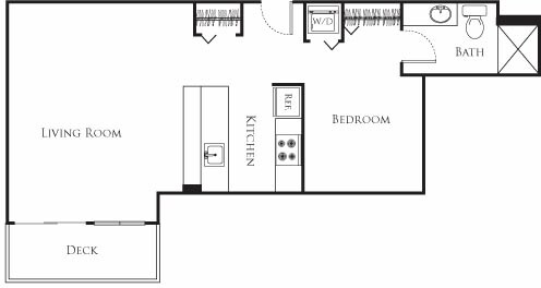 Floor Plan - Micro One Bed - B3b 325-725
