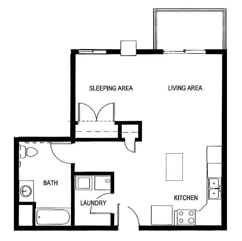 Studio 618 sq ft - Studio