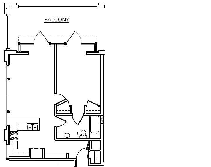 Floor Plan - One Bedroom Flat 1