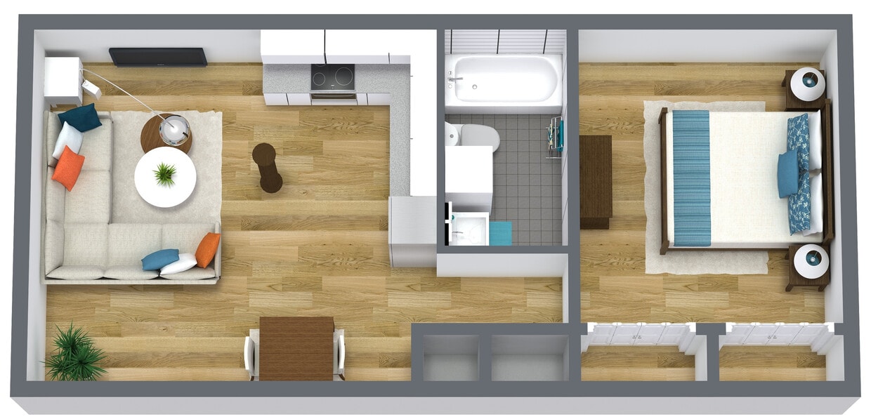 Floor Plan -  MS 1x1