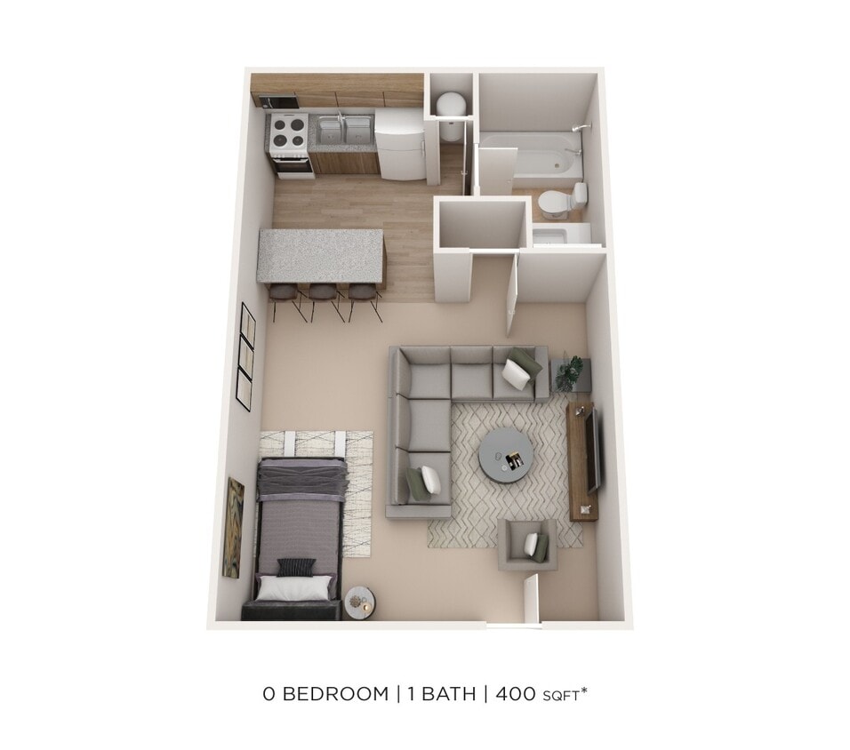 Floor Plan - Studio- Alexander Station