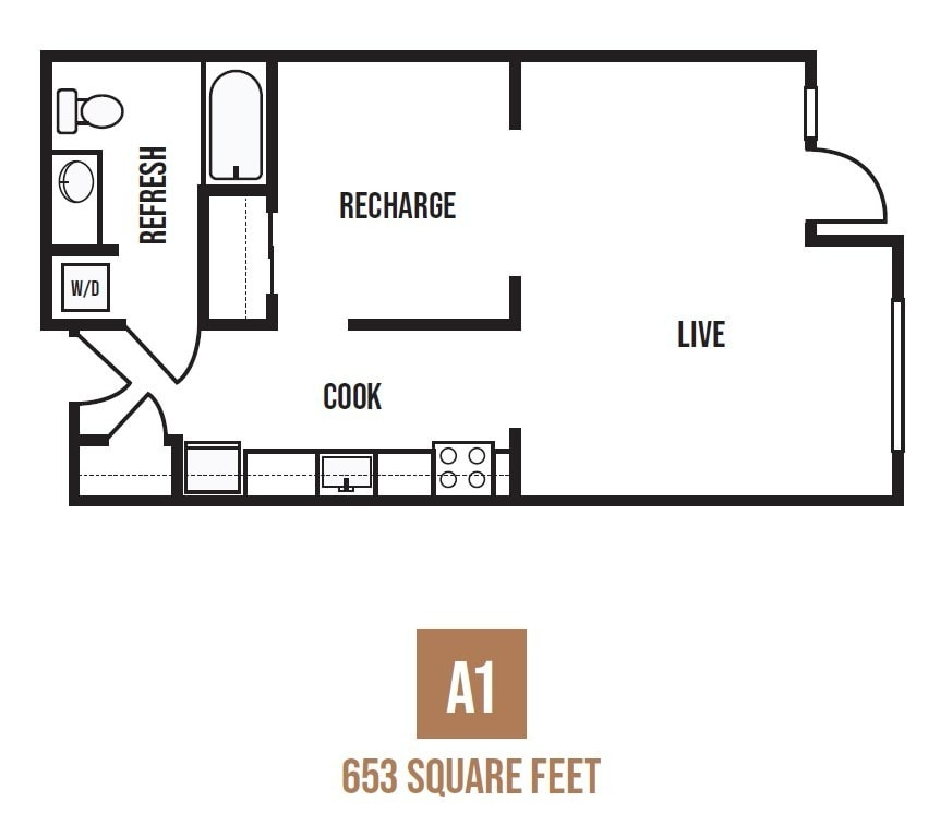 1 Bedroom 1 Bathroom - Studio