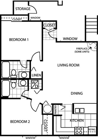 Floor Plan - Two Bedroom
