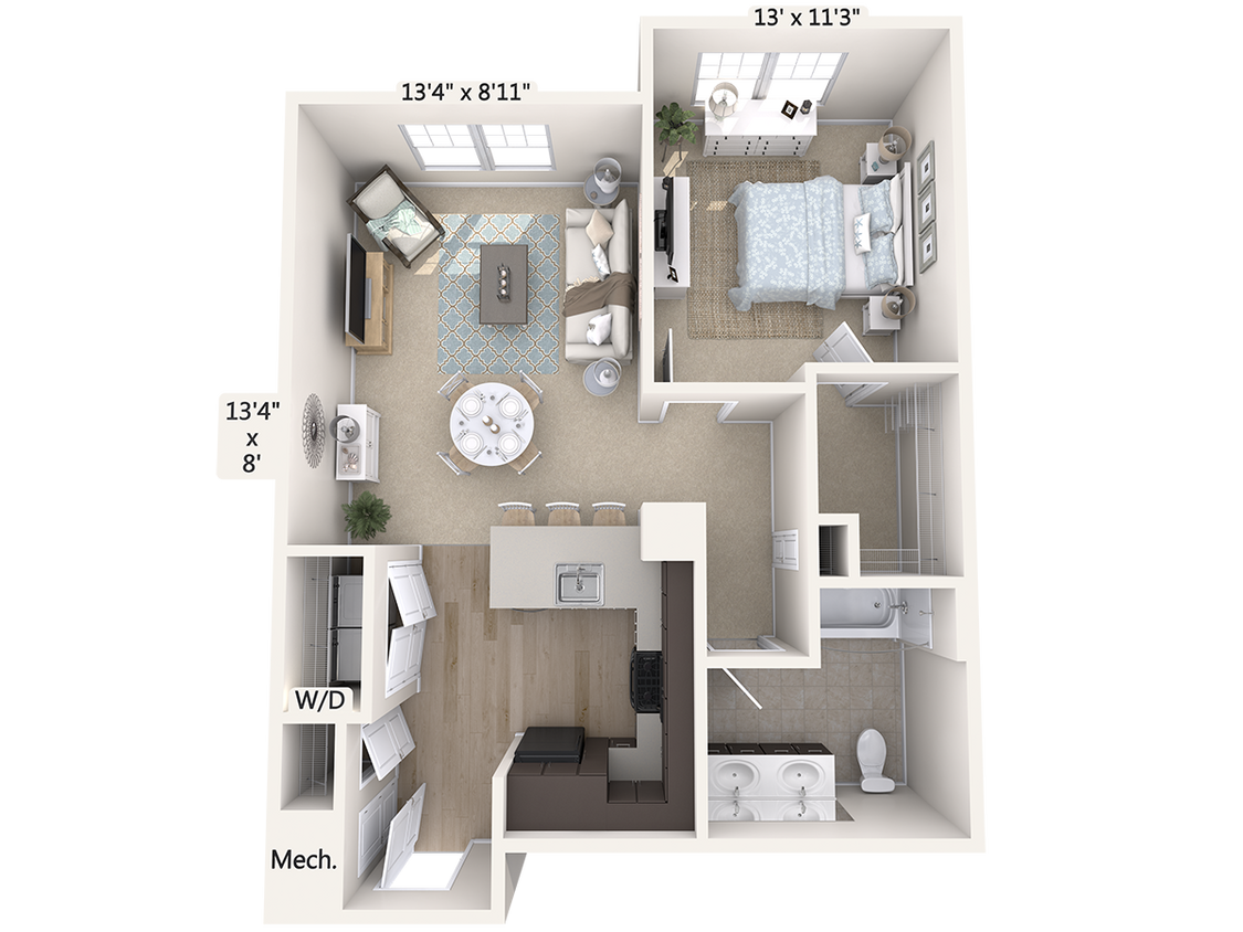 Floor Plan - A2-792sq-Black