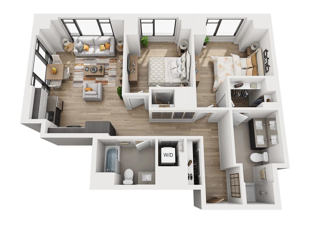 Floor Plan - Two Bedroom B2R