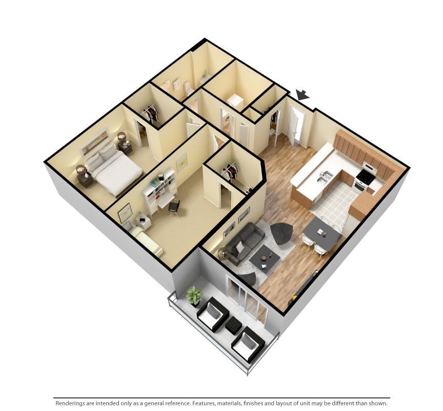 Fair Hills - Teton - 1 Beds - 1 Baths - 919 Sq. ft. - Teton