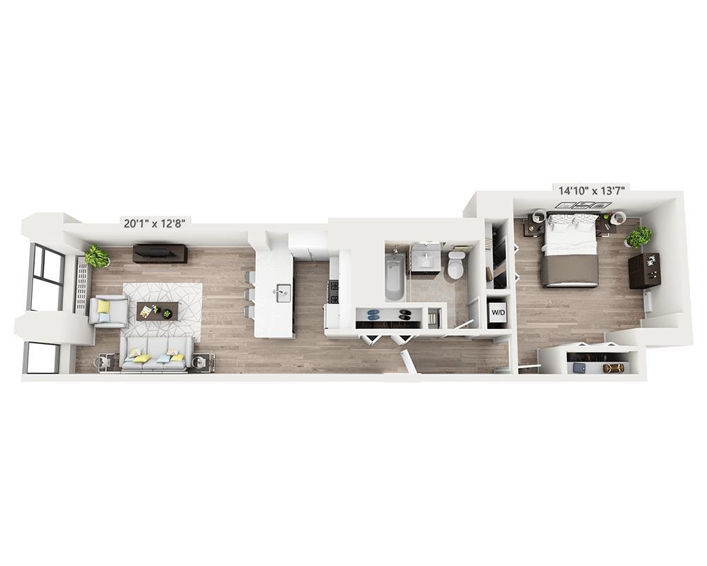 Floor Plan - Studio w/Home Office B
