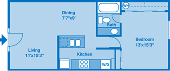 Floor Plan - 1A | One Bedroom