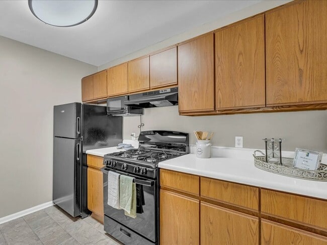 A classic, functional layout with two parallel counters that make cooking and meal prep efficient. - Wyndham Hill