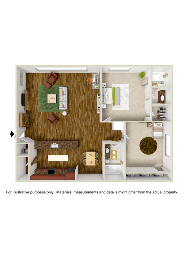 Floor Plan - 2 Bedroom 2 Bath