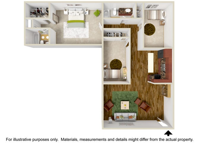 Floor Plan - 3 Bedroom 1.5 Bath
