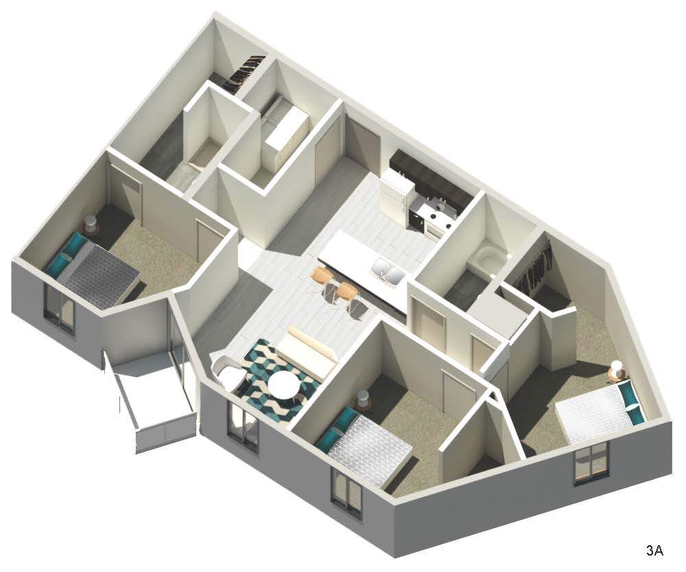 Floor Plan - 3 Bedroom 2 Bathroom