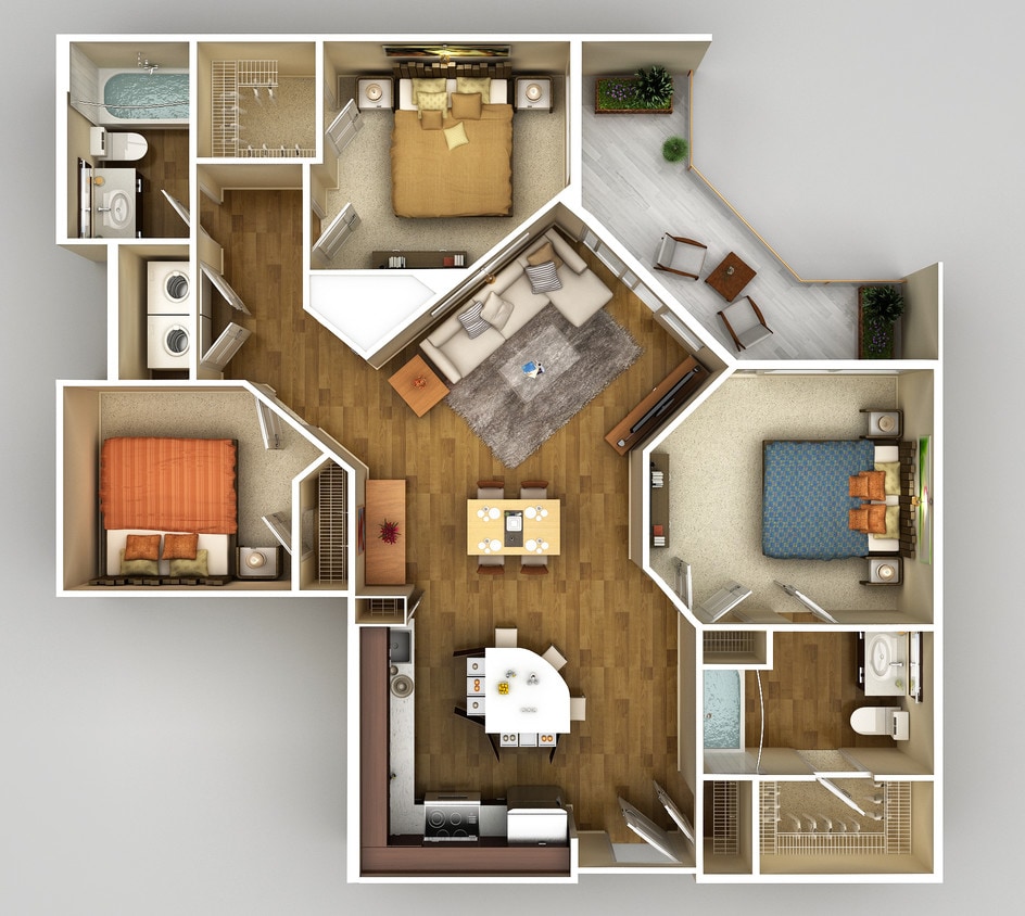 Floor Plan - 3x2 B