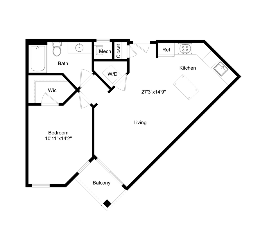 Floor Plan - 1B8